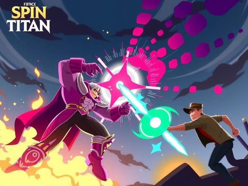Fierce Spin Titan Gameplay Screenshot Fierce Spin Titan gameplay showing spin wheel and combat